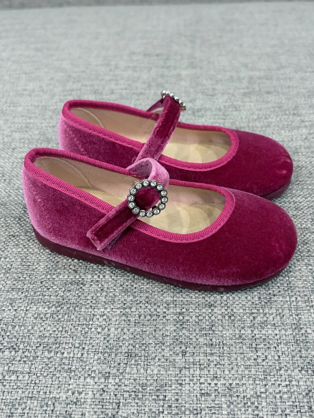 Childrenchic size 23 (similar to size 7) VGUC Velvet Mary Jane Dress Shoes